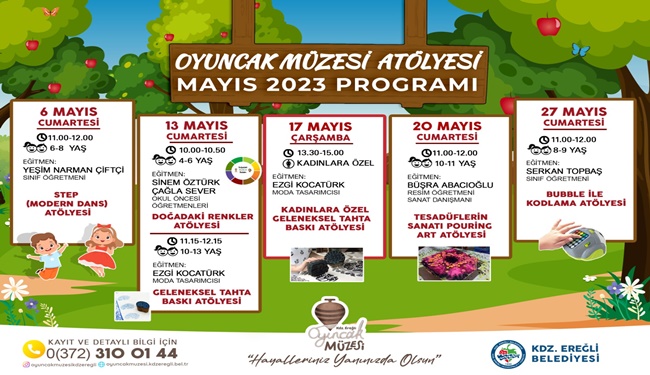 Oyuncak müzesi mayıs ayı atölye programı açıklandı.