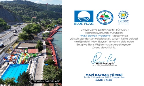 Sevgi ve Barış Plajı açılışı yapılıyor.