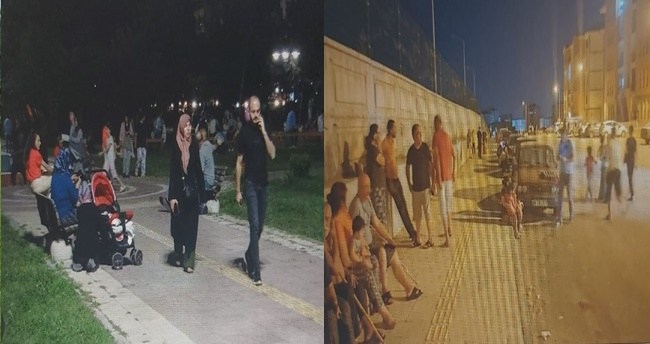 5,3 Malatya depremi halkı dışarı döktü.