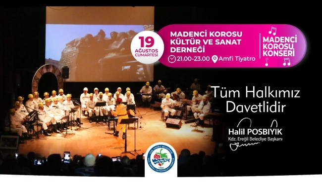 Amfi Tiyatroda Madenci Korosu'ndan özel konser.