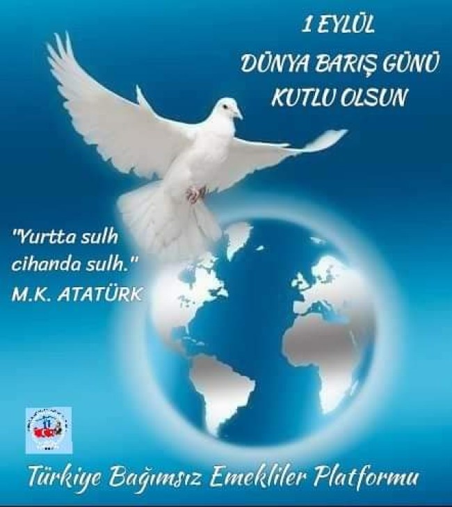1 Eylül Barış Günü kutlu olsun