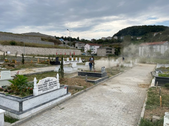 Kent genelindeki mezarlıklar da bakım ve temizlik çalışmaları yapılıyor.