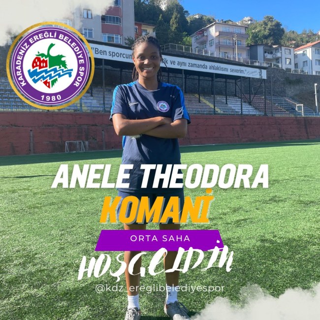Anele Theodara Komani Kdz.Ereğli Belediyesporda.