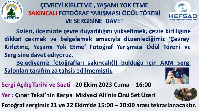 Sakıncalı Fotoğraflar denilerek AKM de sergilenmesi red edildi.