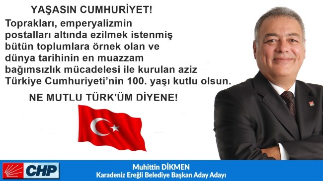 Cumhuriyetimizin 100.yıl'ını coşku ile kutluyoruz.