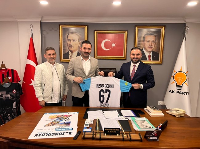 Tıskaoğlu'ndan Çağlayan'a forma takdim ziyareti