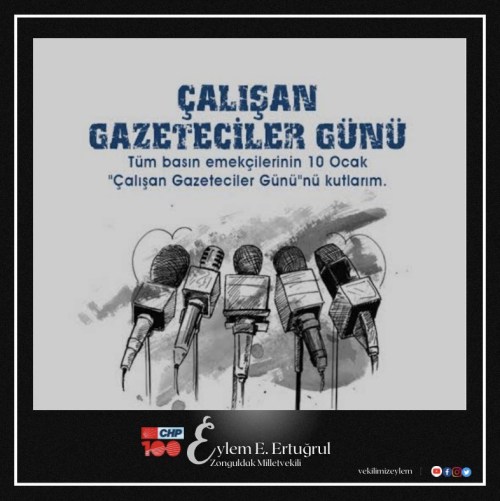 Milletvekili Eylem Ertuğrul Gazeteciler gününü kutladı.