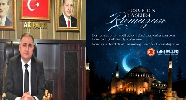 Bozkurt; '' Ramazan’ın bereketi tüm insanlığın üzerine olsun.''