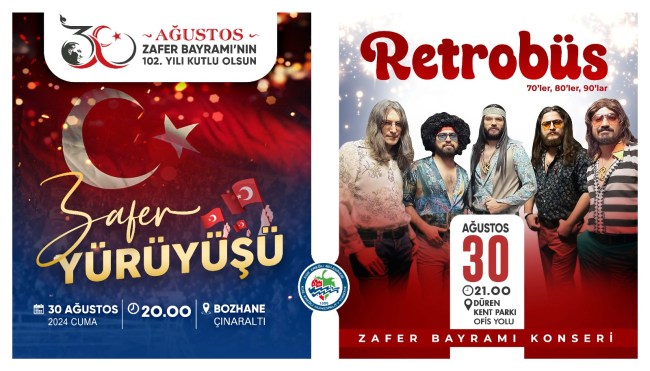 Zafer Yürüyüşü ve Retrobüs konserine davetlisiniz.