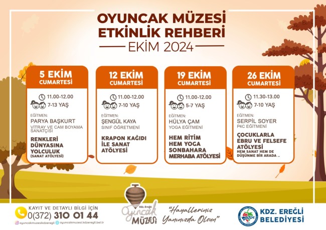 Oyuncak Müzesi Ekim ayı atölye programı.