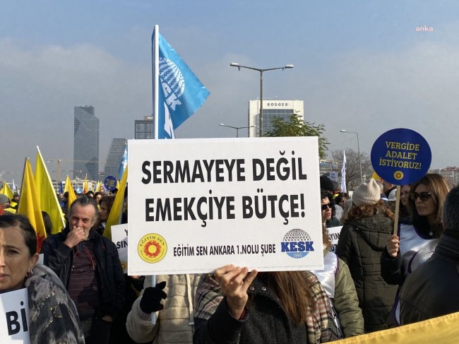 KESK Ankara'da: 'Geçinemiyoruz' mitingi düzenledi