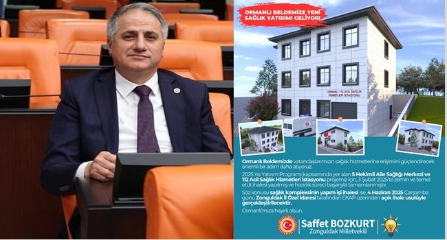 Ormanlı Beldesine Yeni Sağlık Yatırımı Geliyor!