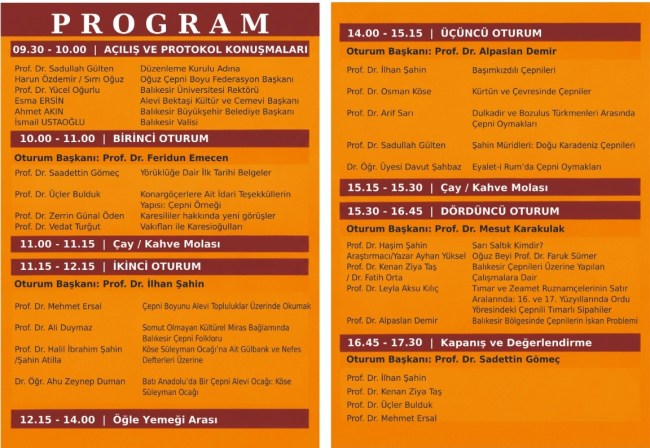 Karesi Yurdunda Çepni Boyu ve Köse Süleyman Ocağı Sempozyumu
