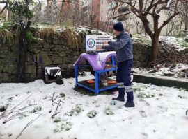 Ereğli Belediyesi, soğuk havada sokaktaki canları unutmadı.