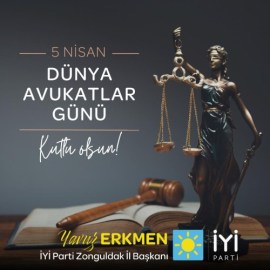 Erkmen,  Vatandaşın sesi olmaktan asla vazgeçmeyen Avukatlarımızın günü kutlu olsun.