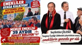 Gerek memur emeklisi gerekse SSK ve BAĞ- KUR emeklisi bugün ANKARA da hak aradı